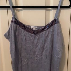 Grey sequin camisole top